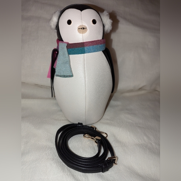 kate spade Handbags - KATE SPADE Morty Penguin Cross K9523 Women's Leather Shoulder Bag Black NWT
